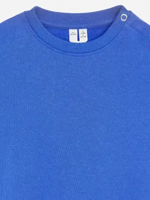 Sweat en coton - Bleu — photo 2