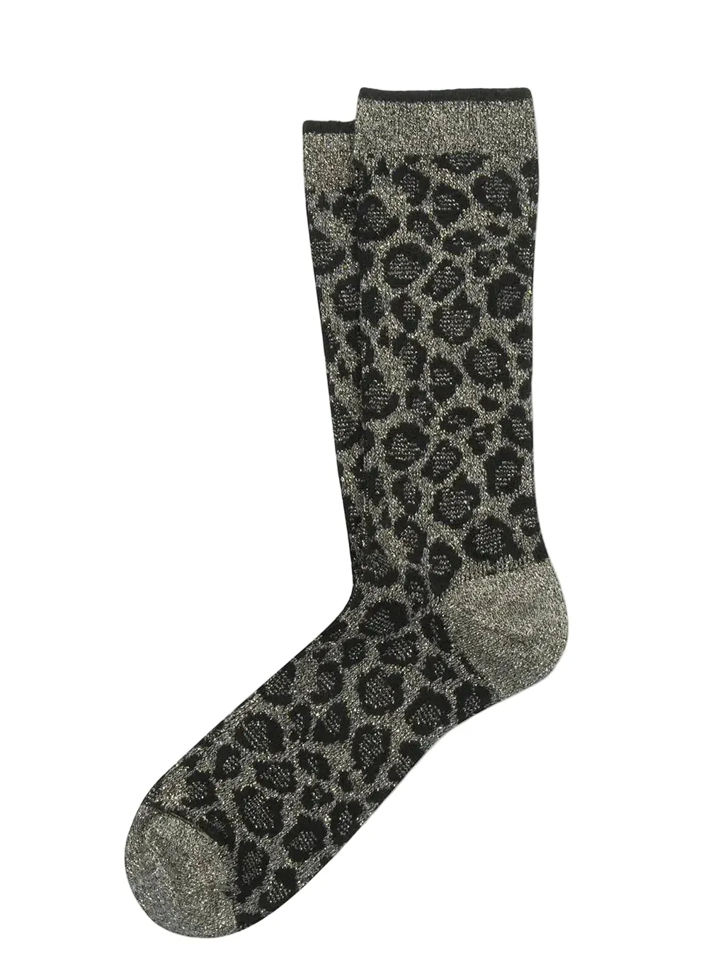 Chaussettes Athènes léopard medium grey - ANT 45