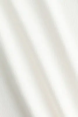 Débardeur côtelé avec encolure en V - Crème — photo 3