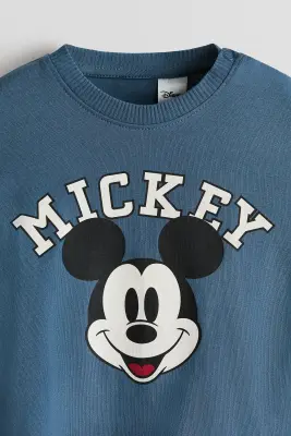 Lot de 3 T-shirts imprimés à manches longues - Bleu ancien/Mickey — photo 2