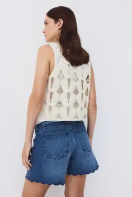 MAMA Short en denim - Bleu denim — photo 3