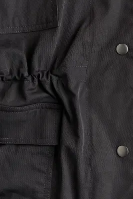 Veste cargo en twill - Gris foncé — photo 5