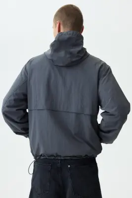 Veste coupe-vent déperlante en nylon - Gris foncé — photo 4