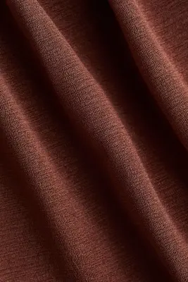 Crop top avec base à effet boule - Marron — photo 5