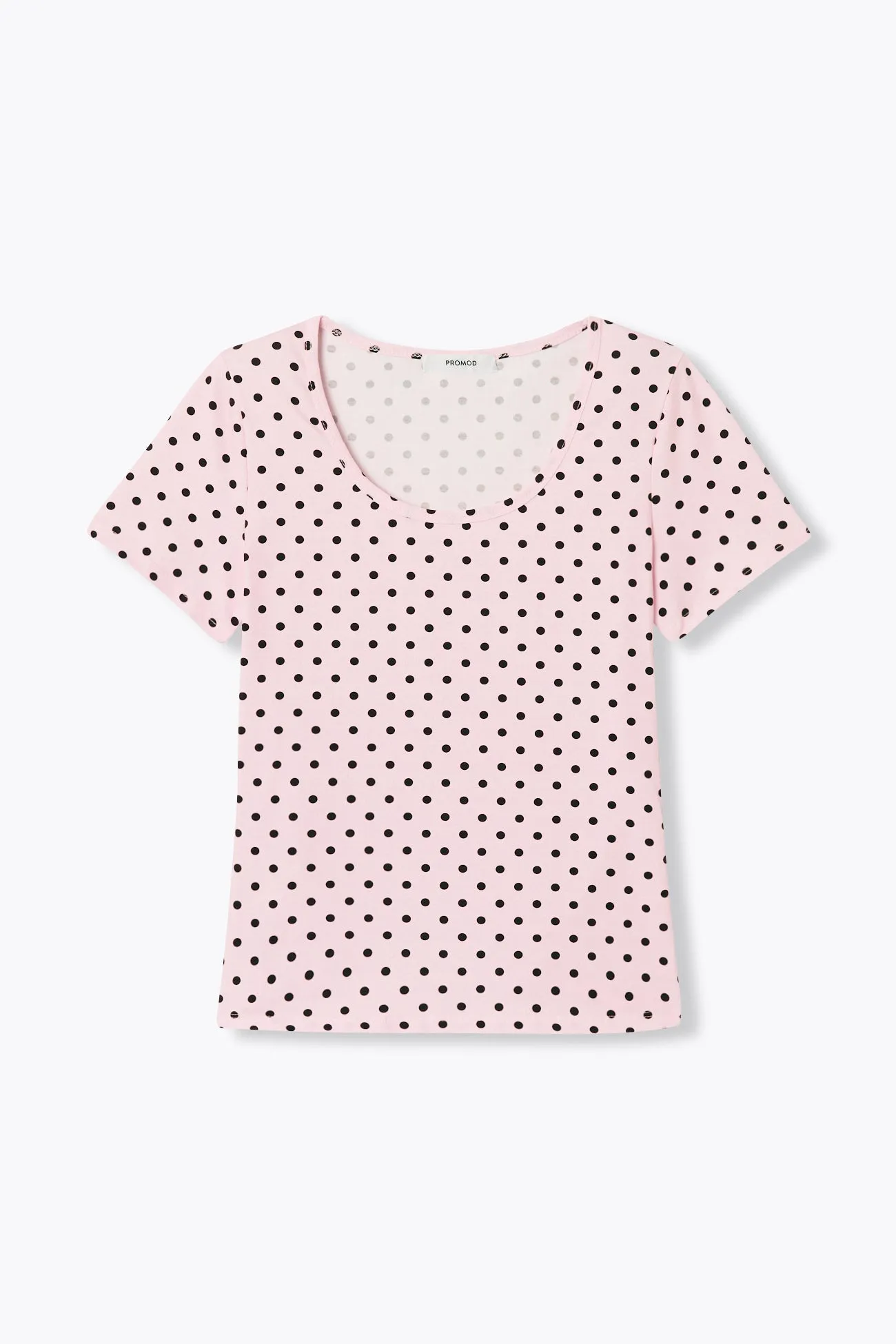 T-shirt à pois col hublot
