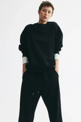 Pantalon en molleton - Noir — photo 3