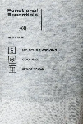 T-shirt Cooling Regular Fit - Gris clair chiné — photo 4