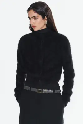 Gilet en cachemire brossé - Noir — photo 2