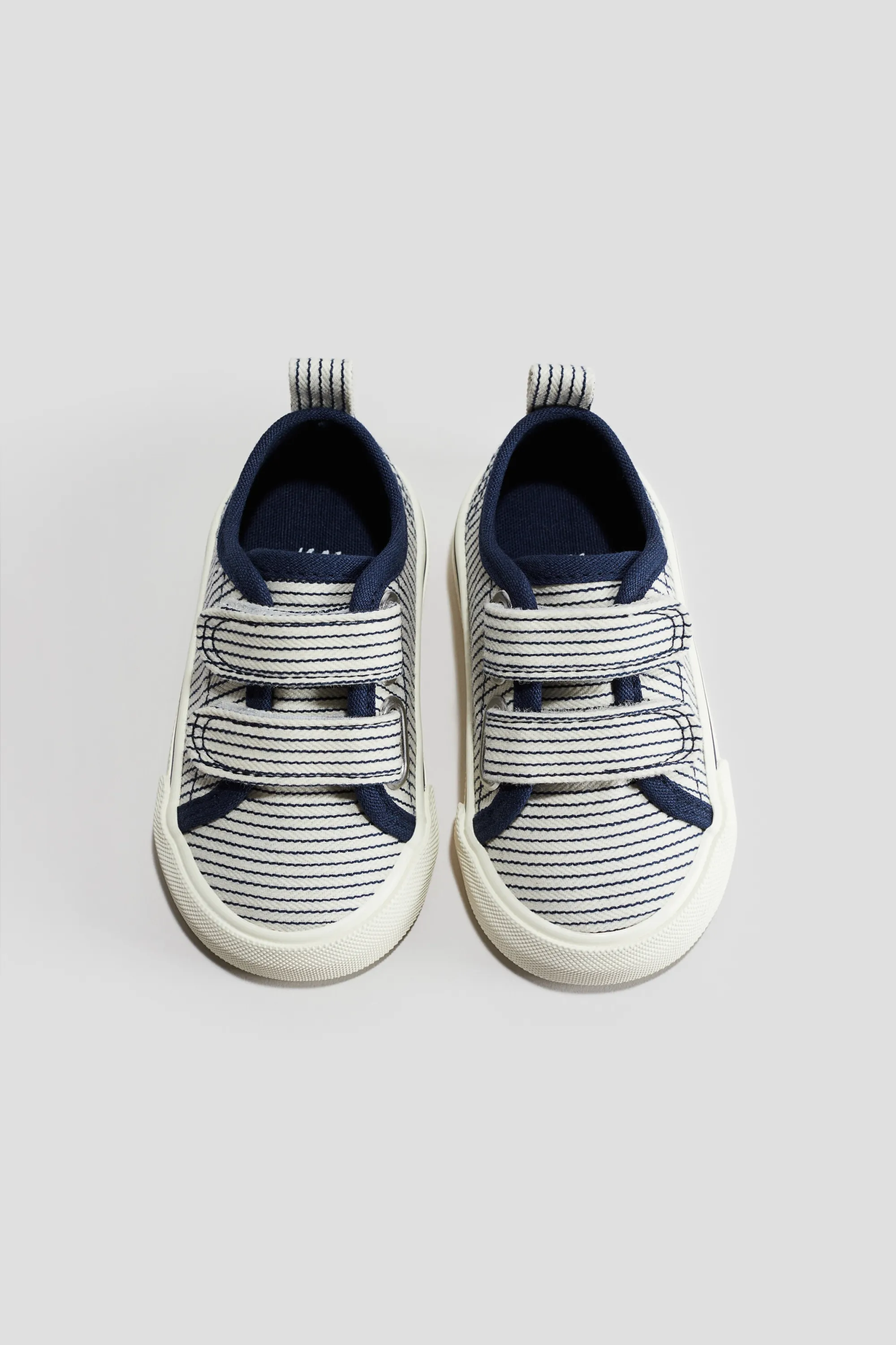 Sneakers en coton - Blanc/rayé