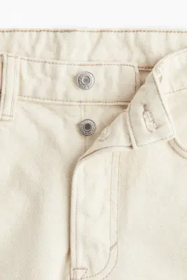 Short High en denim - Crème — photo 2