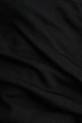 Top à effet drapé avec écharpe - Noir — photo 3