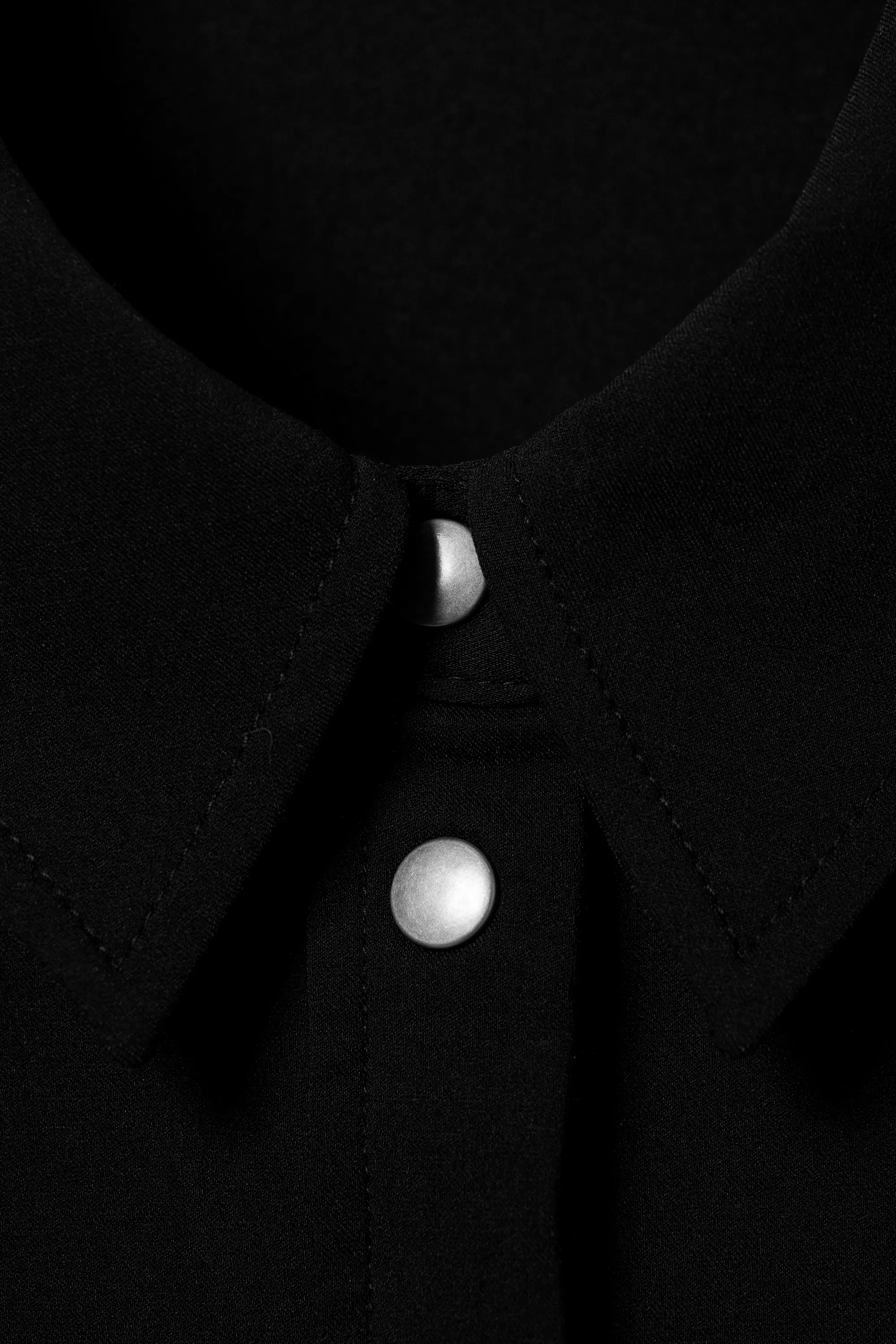 Robe chemise courte évasée - Noir