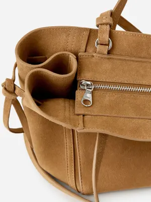 Sac fourre-tout en cuir - Marron — photo 2