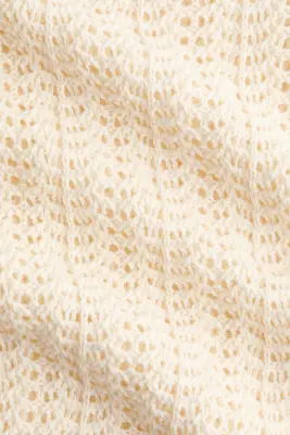 Pull en maille pointelle - Beige clair — photo 4