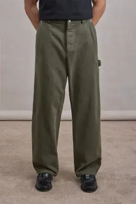 Pantalon 'Soft Painter Pants' - Vert Foncé — photo 3