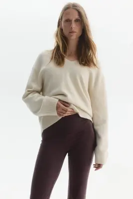 MAMA Pantalon évasé Before & After - Marron chiné — photo 2