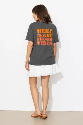 T-shirt à message good vibes — photo 4