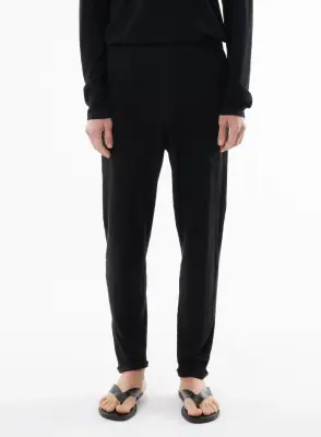 Pantalon Noir en Lin / Elasthanne — photo 3