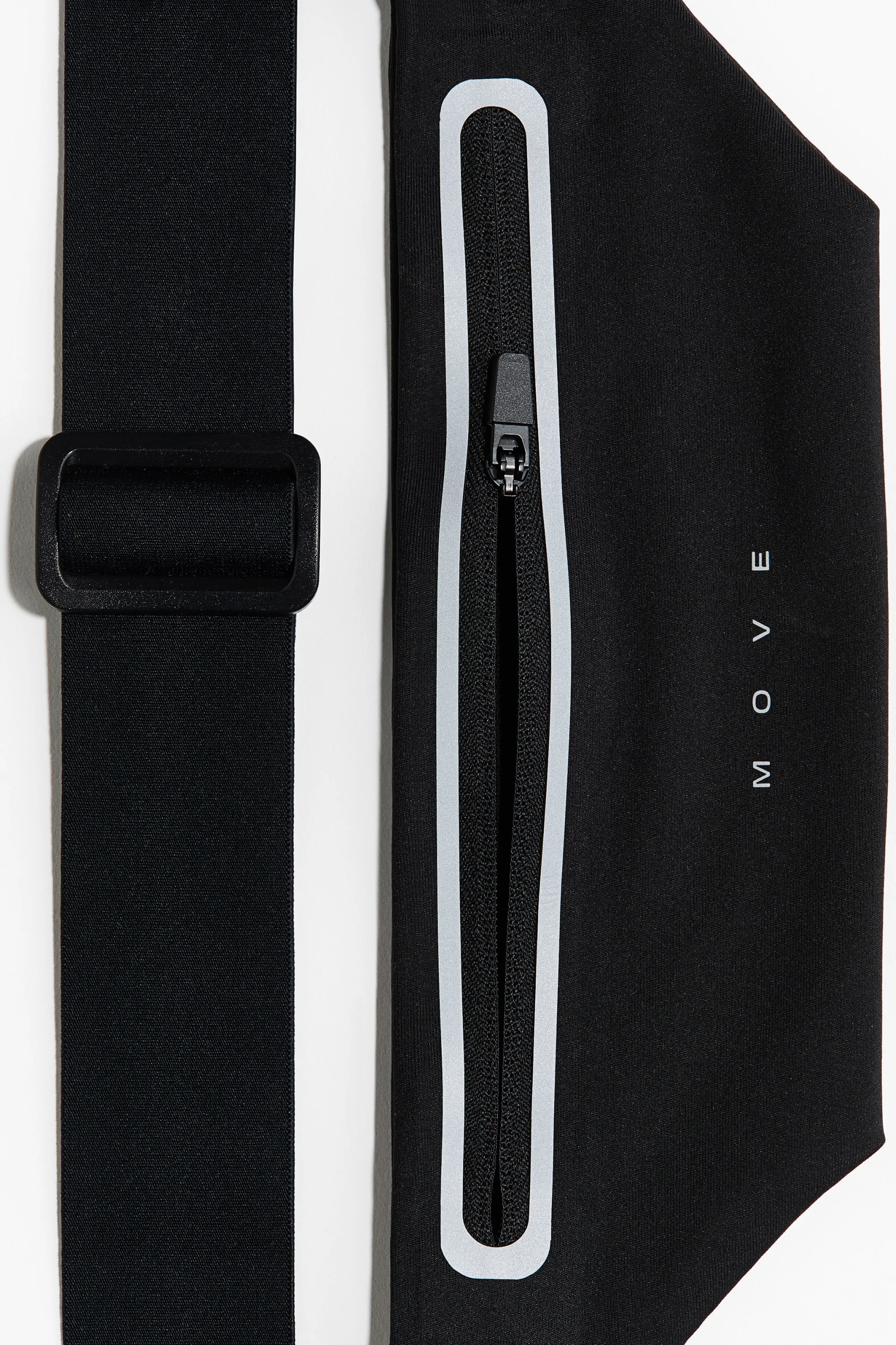 Sac de ceinture running réfléchissant - Noir