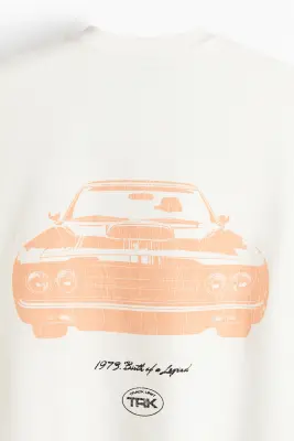 T-shirt imprimé Relaxed Fit - Blanc/Track Unit TRK — photo 4