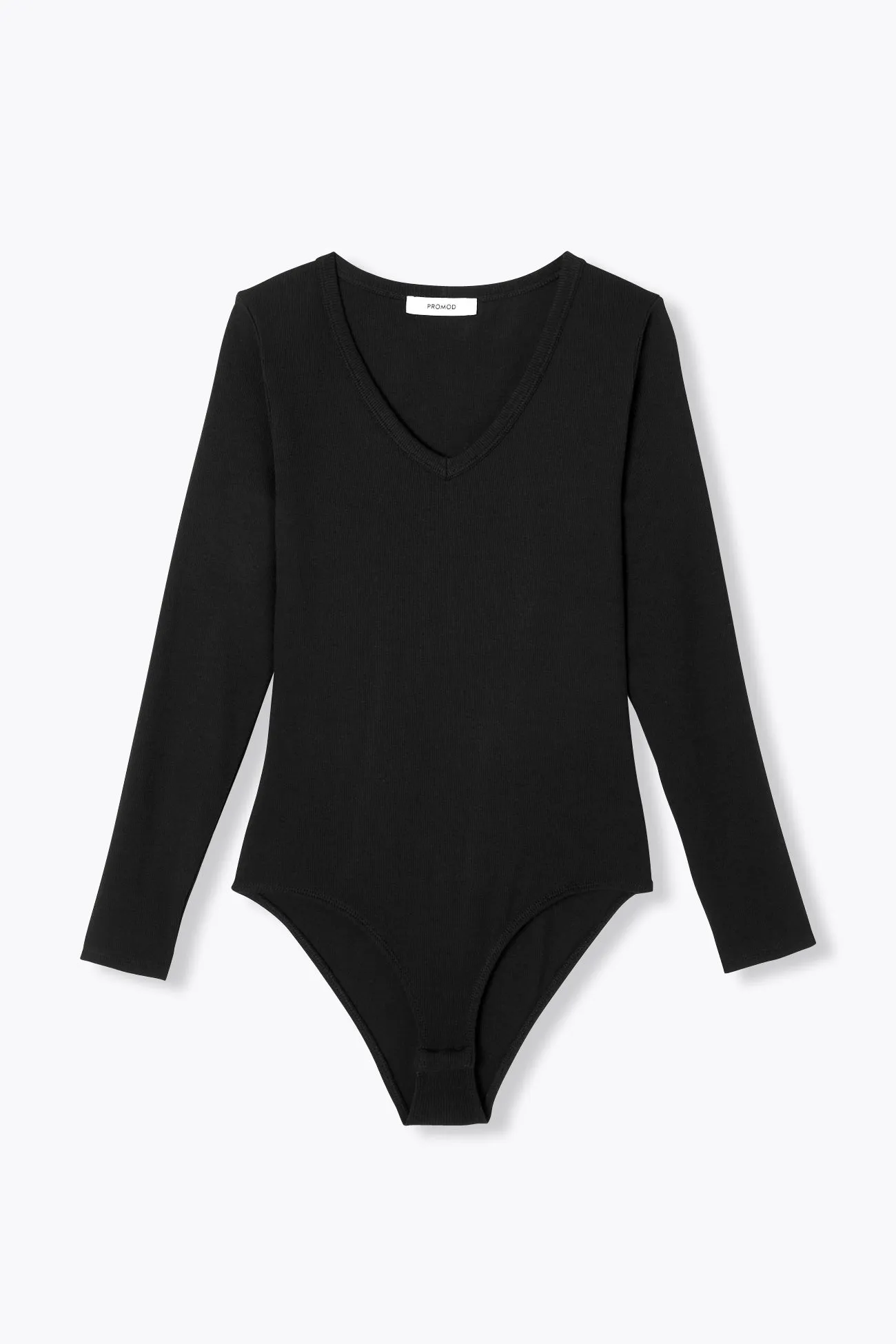 Body côtelé col V Femme