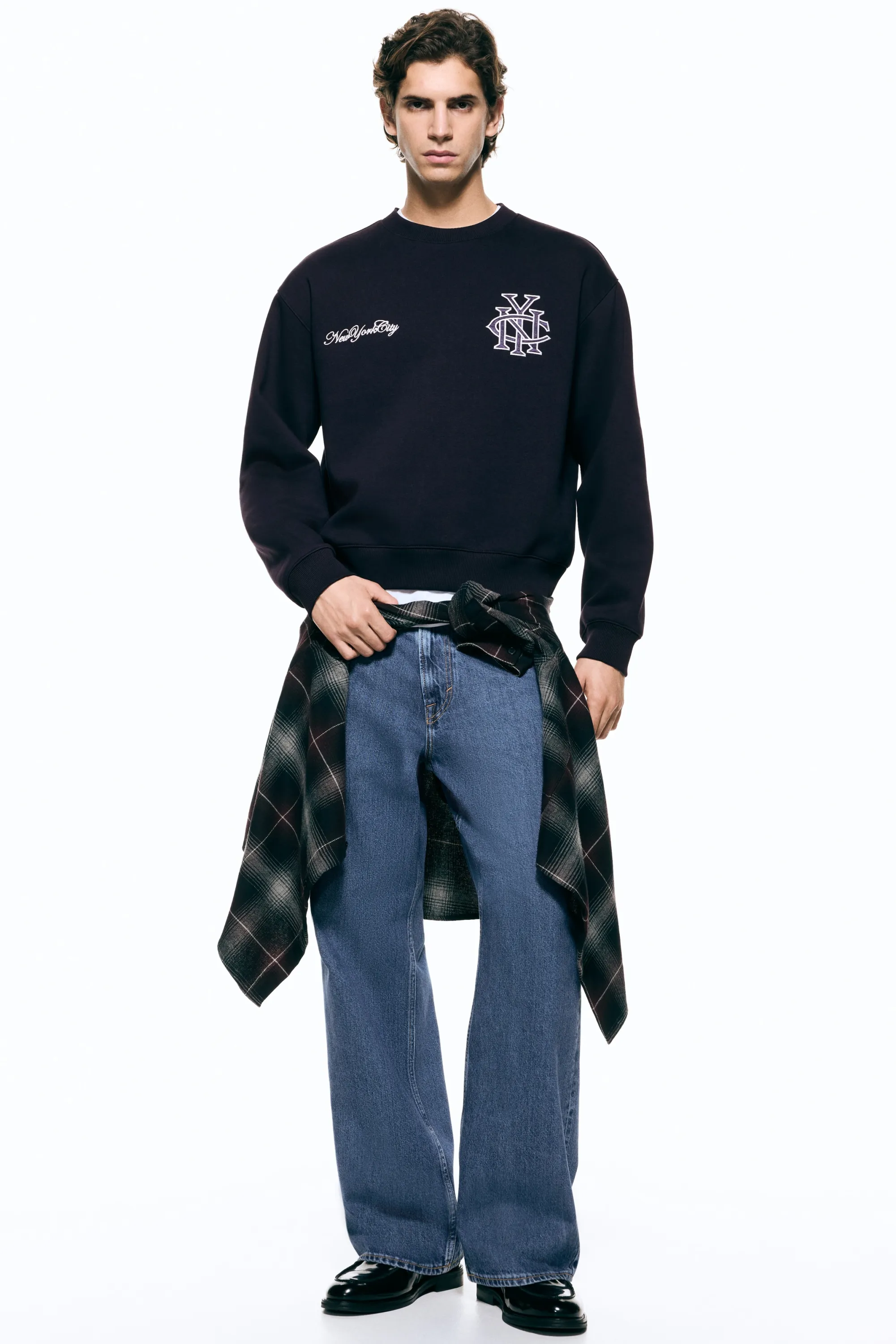Sweat imprimé Loose Fit - Bleu marine/NYC