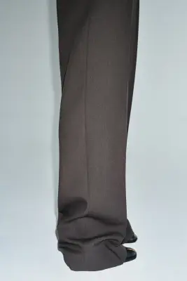 Pantalon chic en laine - Taupe foncé — photo 3