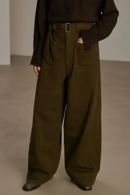 PANTALON VAGABOND KAKI FONCÉ