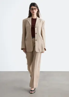 Pantalon habillé en lin - Beige — photo 2