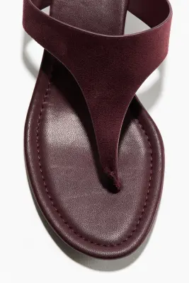 Sandales à talon kitten heel - Bordeaux — photo 2