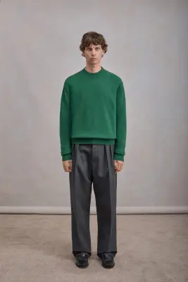 Relaxed Cashmere Crewneck - Vert — photo 2