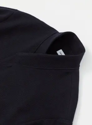 Kimono Bomber Jacket in Navy Blue Carded Wool — photo 2