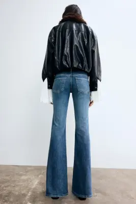 Flared Low Jeans - Bleu denim clair — photo 2