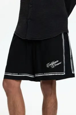 Short imprimé Loose Fit - Noir/California Dreams — photo 1