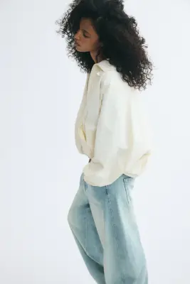 Balloon High Waist Jeans - Bleu denim clair — photo 3