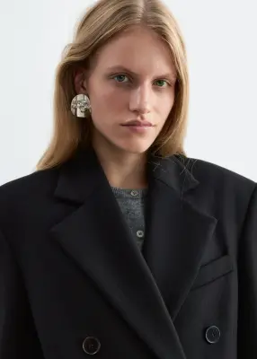 Long Wool Coat - Noir — photo 2