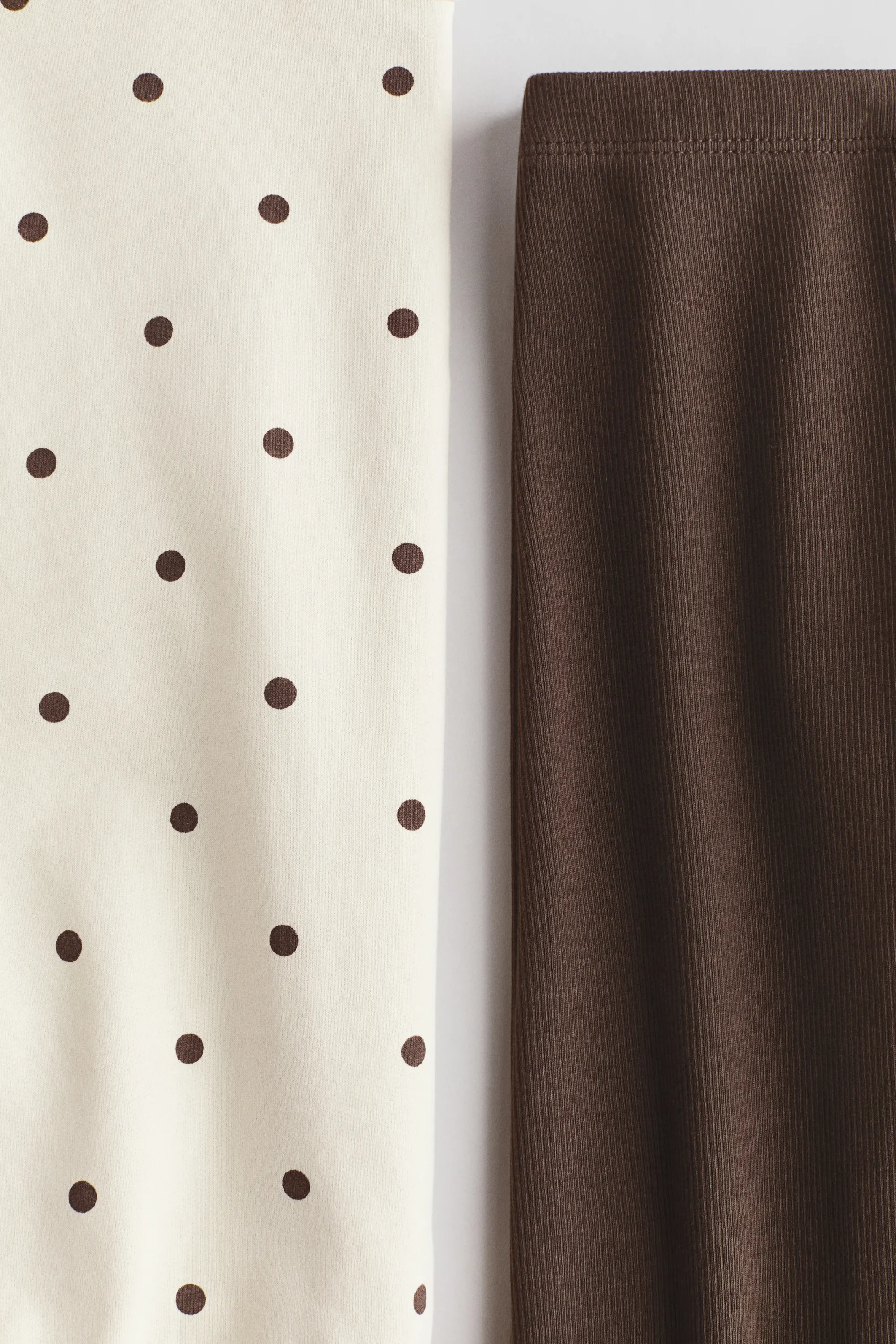 Ensemble 2 pièces sweat et legging en coton - Beige clair/pois