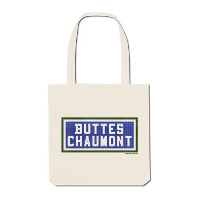 TOTE BAG IMPRIMÉ - BUTTES CHAUMONT - ÉCRU