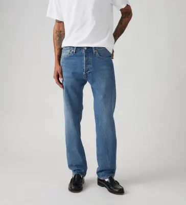 LEVIS ORIGINAL 501 NEVER Bleu ciel — photo 5