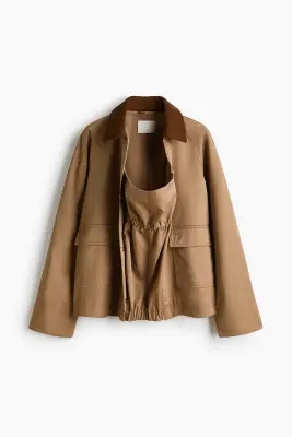 MAMA Veste de portage Before & After en twill - Beige — photo 4
