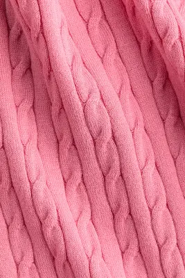 Pull en maille torsadée - Rose — photo 3