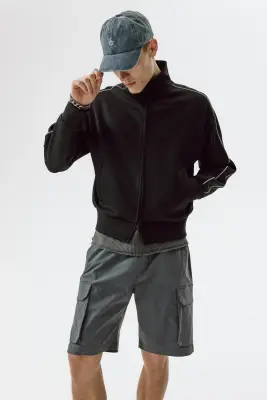 Short cargo Regular Fit - Gris foncé — photo 2