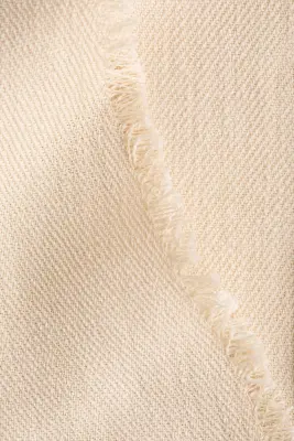 Robe en twill avec bords frangés - Beige clair — photo 3