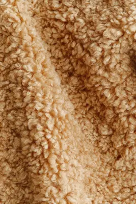 Veste courte en tissu Teddy bear - Beige foncé — photo 5