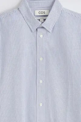 CHEMISE OXFORD EN COTON - BLEU / RAYÉ — photo 4
