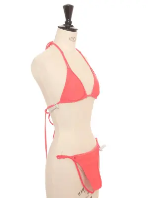 Maillot de bain deux pièces bikini rose bonbon  Px boutique 230€ Taille 36 — photo 3