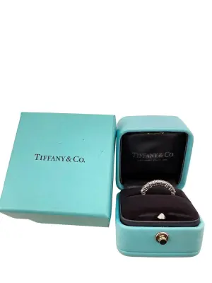 Bague alliance FOREVER Pt950 en platine 950 millièmes et demi-tour de diamants 3,5 mm Prix boutique 12 300 € — photo 2