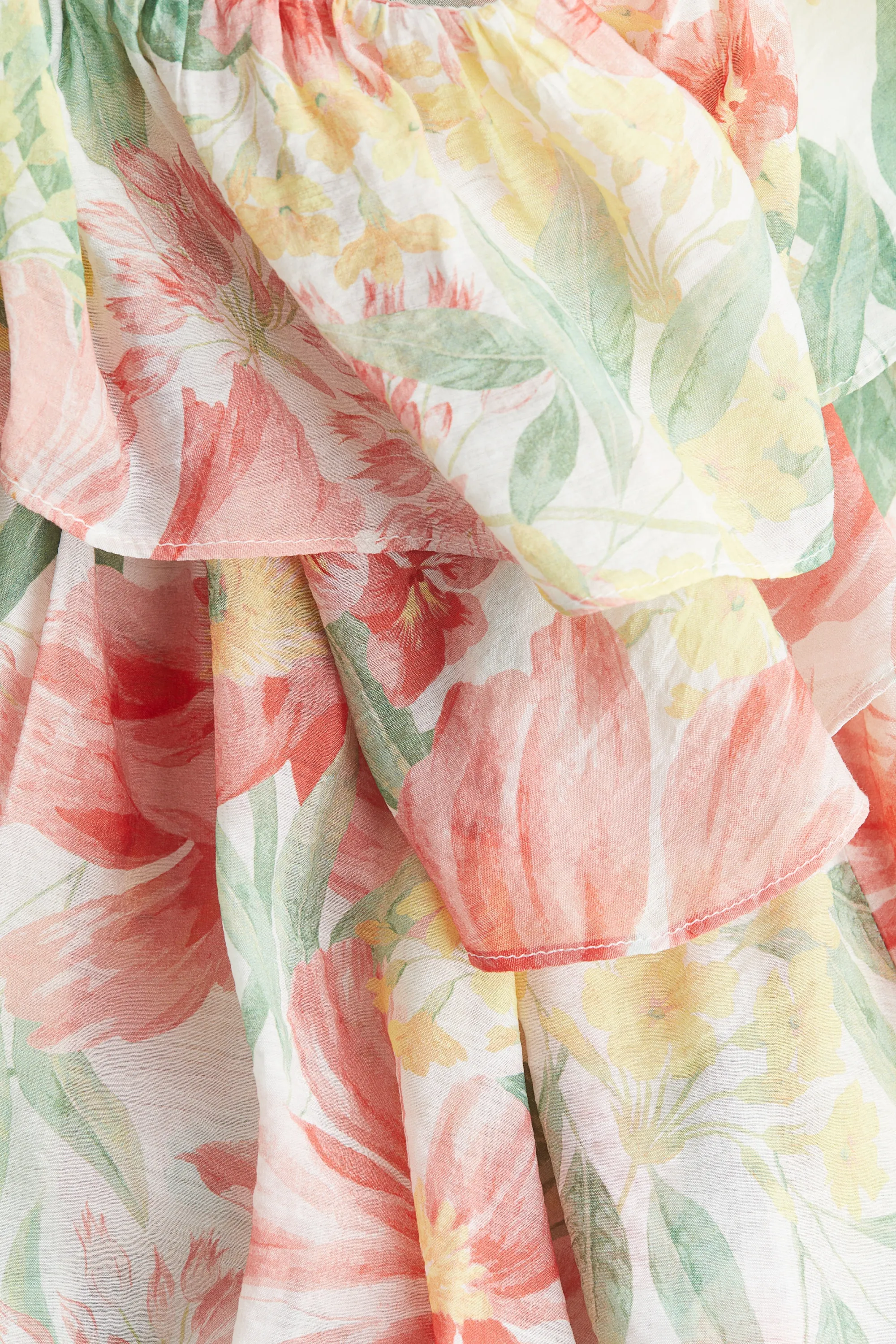 Robe épaules dénudées - Rose/fleuri