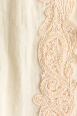 Robe avec dentelle - Crème — photo 4