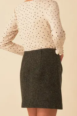 tee-shirt hailey ecru/pois noir — photo 3